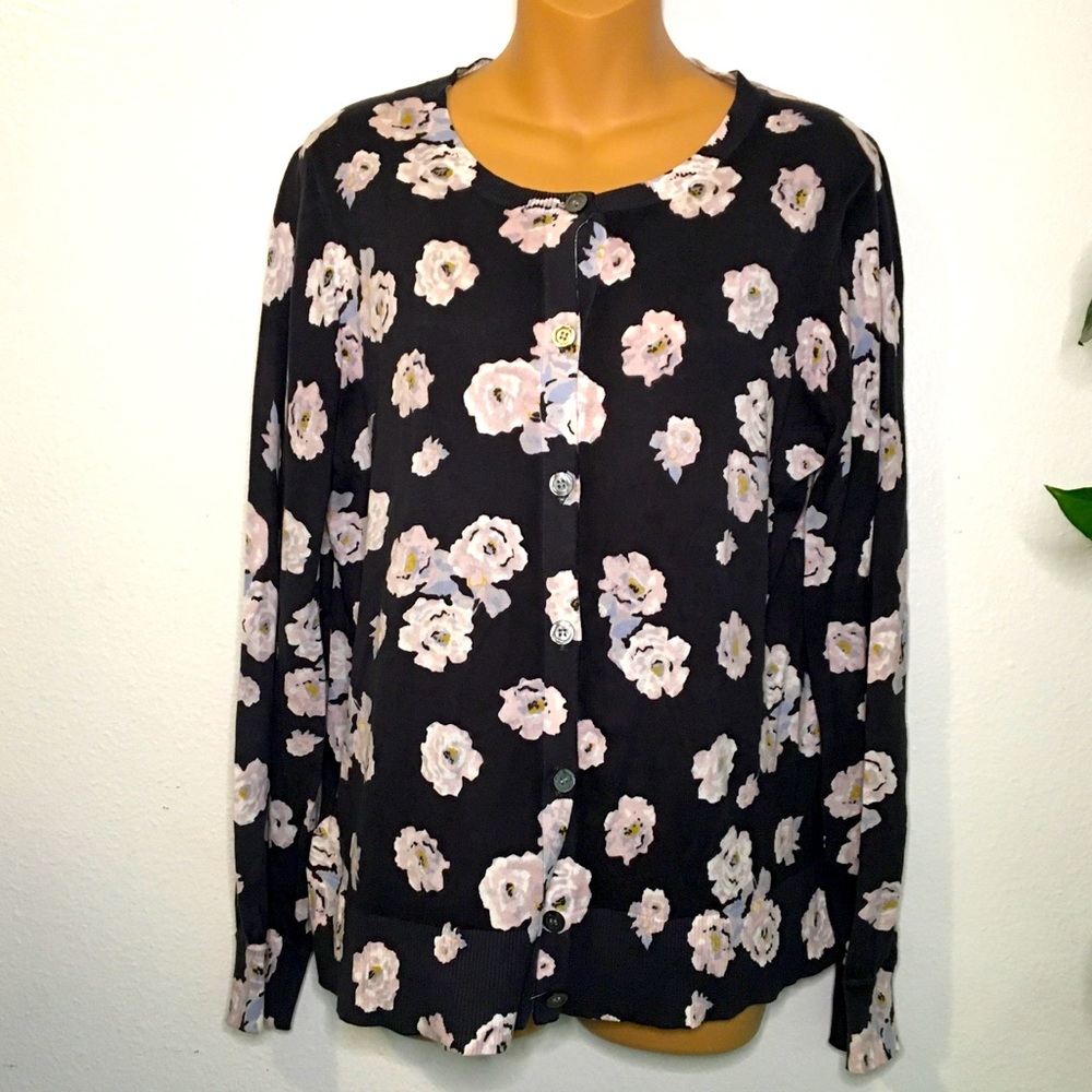 LOFT button down floral top